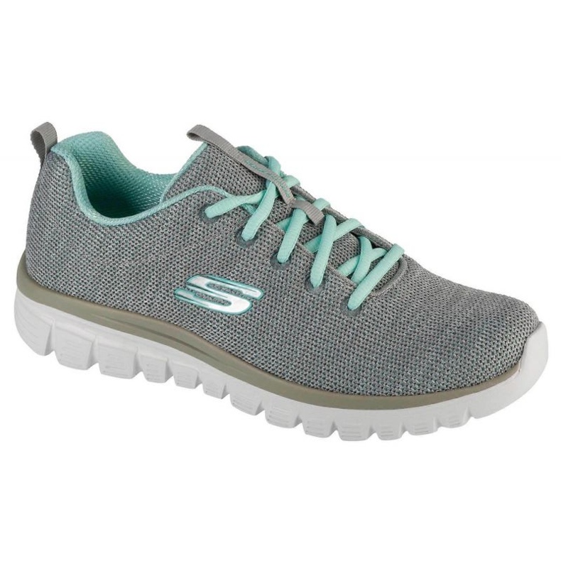 Skechers Twisted Fortune Shoes 12614-Gymn šedá Skechers Twisted Fortune Shoes 12614-Gymn šedá