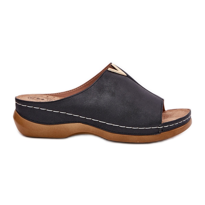 EVento Pohodlné ženské klíny Černé klíny černá