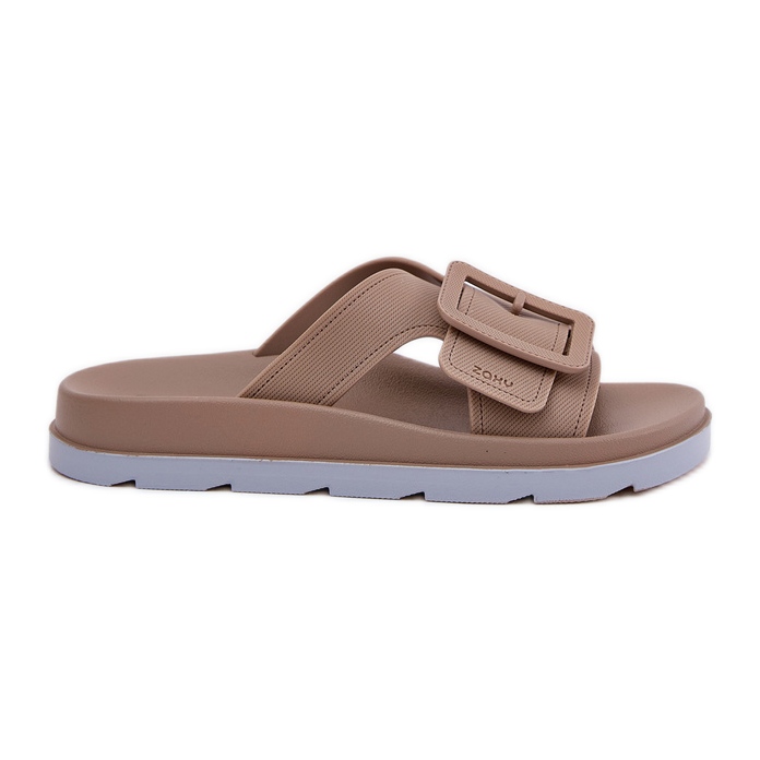 Voňavé ženské žabky s ozdobnou sponou Zaxy RR285076 BEIGE béžový