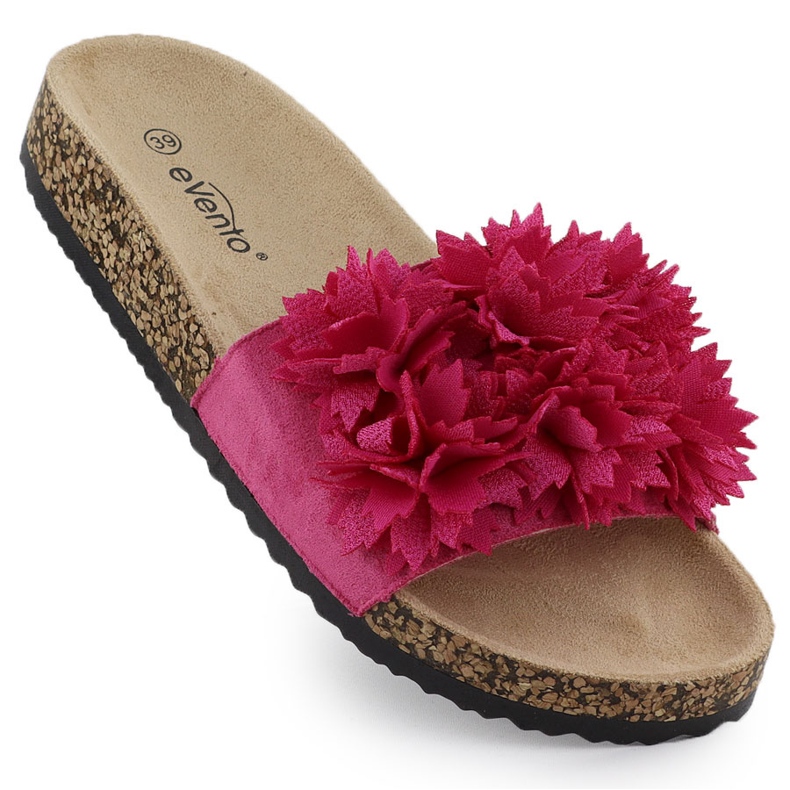 EVento Dámské žabky s květinami Pink Eveno 8319 růžový EVento Dámské žabky s květinami Pink Eveno 8319 růžový