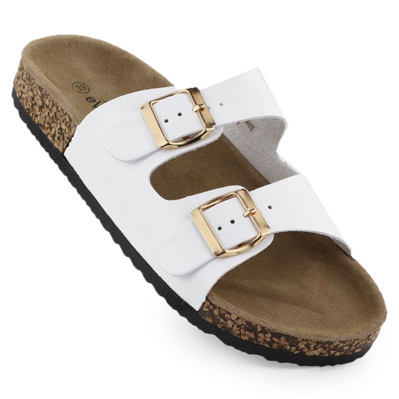 EVento Dámské žabky s přezky White Event 8323 bílý EVento Dámské žabky s přezky White Event 8323 bílý