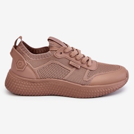Big Star Sneakers Dámské boty paměť pěna velká hvězda LL274416 BEIGE béžový