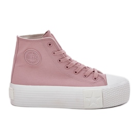 Dámské tenisky na platformě Big Star RR274739 Pink růžový