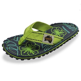 Hřebky Gumbies Islander Flip-Flops Lime Hibiscus Gu-FFISL148 zelený