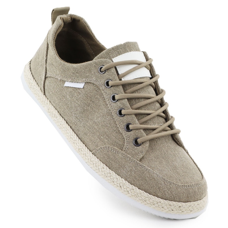 Pánské boty espadrilles khaki nowacki 0017-e béžový