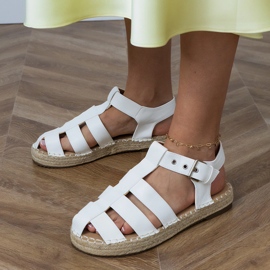 Bílé sandály Espadrilles bílý