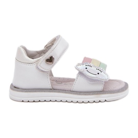 EVento Dětské sandály se zapínáním na suchý zip, bílé bílý