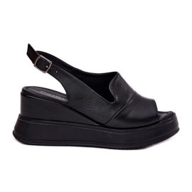 ARTIKER Dámské kožené sandály pro Anchor Artker 52C0484 Black černá