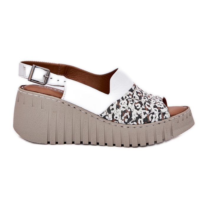 ARTIKER Dámské sandály vyrobené z přírodní kůže na Wedge Artker 56C0958 WHITE bílý ARTIKER Dámské sandály vyrobené z přírodní kůže na Wedge Artker 56C0958 WHITE bílý
