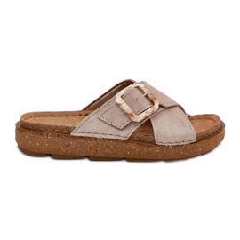 Dámské žabky s inblu ED000025 BEIGE béžový Dámské žabky s inblu ED000025 BEIGE béžový