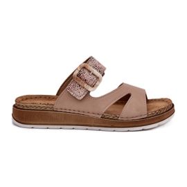 Lehké ženské žabky s inblu GS000055 Beige béžový