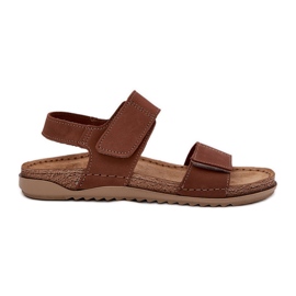 Dámské kožené sandály inblu aa0001Ki Camel hnědý Dámské kožené sandály inblu aa0001Ki Camel hnědý