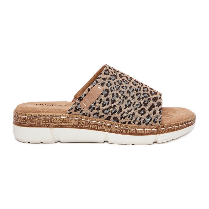 Dámské žabky leopard hnědý