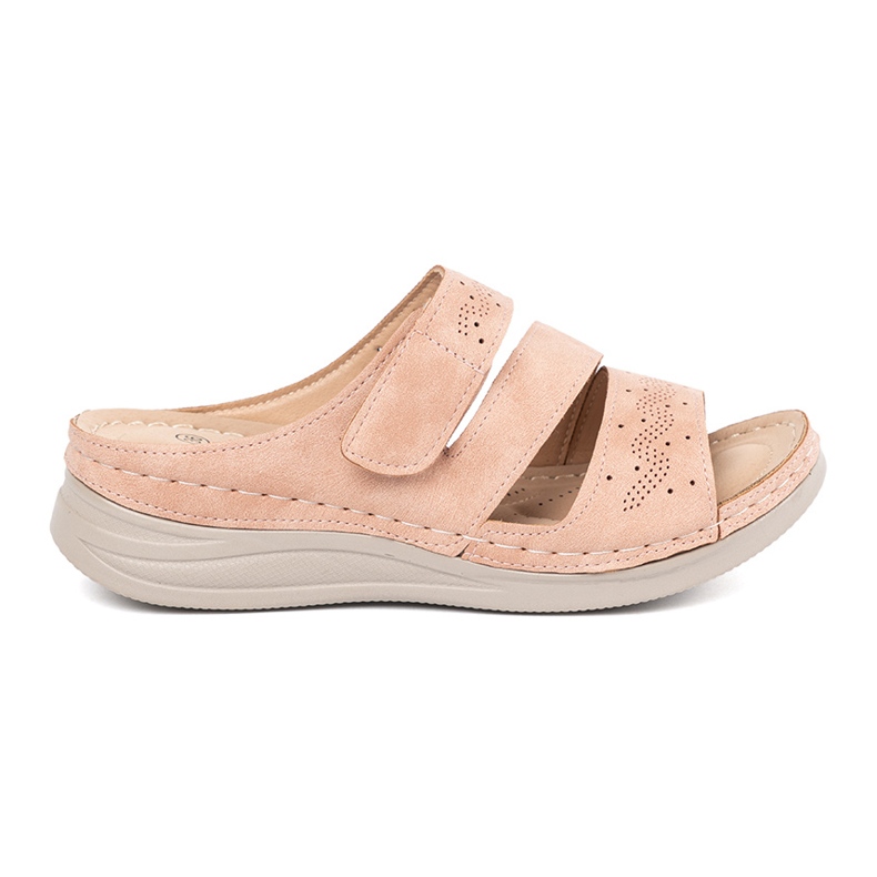 Seastar Světle růžové žabky na nízkém klínu růžový Seastar Světle růžové žabky na nízkém klínu růžový