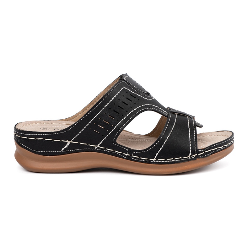 Černé dámské pantofle černá