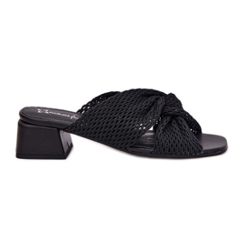 Dámské žabky na bloku Maciejka Block 06955-01 Black černý