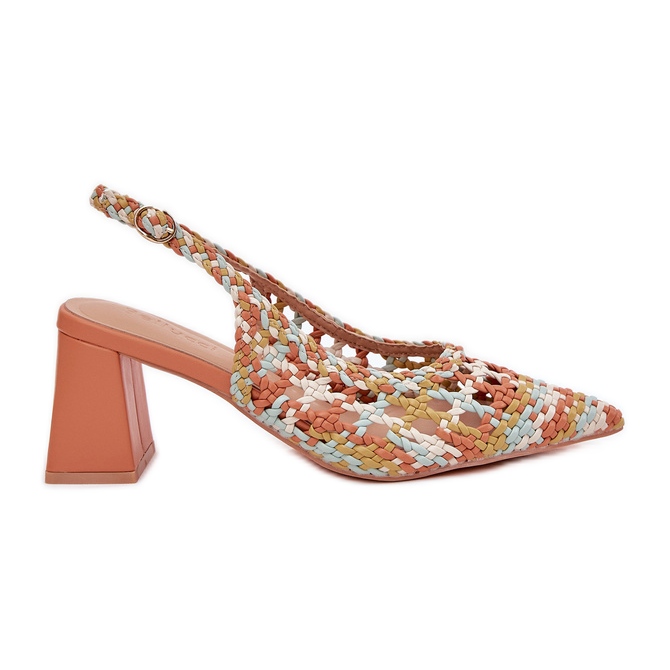 Sandály s copním na multicolor post žlutá Sandály s copním na multicolor post žlutá