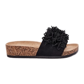 Dámské žabky na Cork Platform Black černá Dámské žabky na Cork Platform Black černá