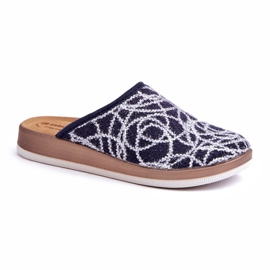 Lesklé dámské pantofle Inblu CT000028 Navy Blue modrý