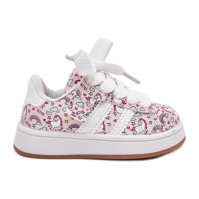 Dívčí sportovní bota s jednorožcem motivem růžovou růžový Dívčí sportovní bota s jednorožcem motivem růžovou růžový