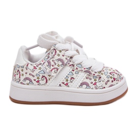 Dívčí sportovní bota s motivem Unicorn White bílý Dívčí sportovní bota s motivem Unicorn White bílý