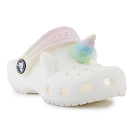 Crocs Classic Flip Flops Iam Rainbow Unicornctg 209701-0WV bílý