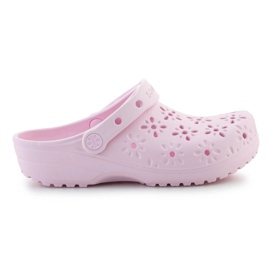 Crocs Classic Floral Cut Out Clog 210927-6W růžový Crocs Classic Floral Cut Out Clog 210927-6W růžový