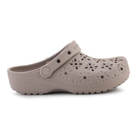 Crocs Classic Floral Cut Out Clog 210927-214 žabky béžový Crocs Classic Floral Cut Out Clog 210927-214 žabky béžový