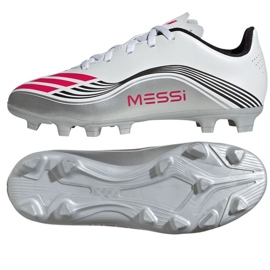 Adidas F50 Messi Club FG/MG JP7457 Fotbalové boty bílý Adidas F50 Messi Club FG/MG JP7457 Fotbalové boty bílý