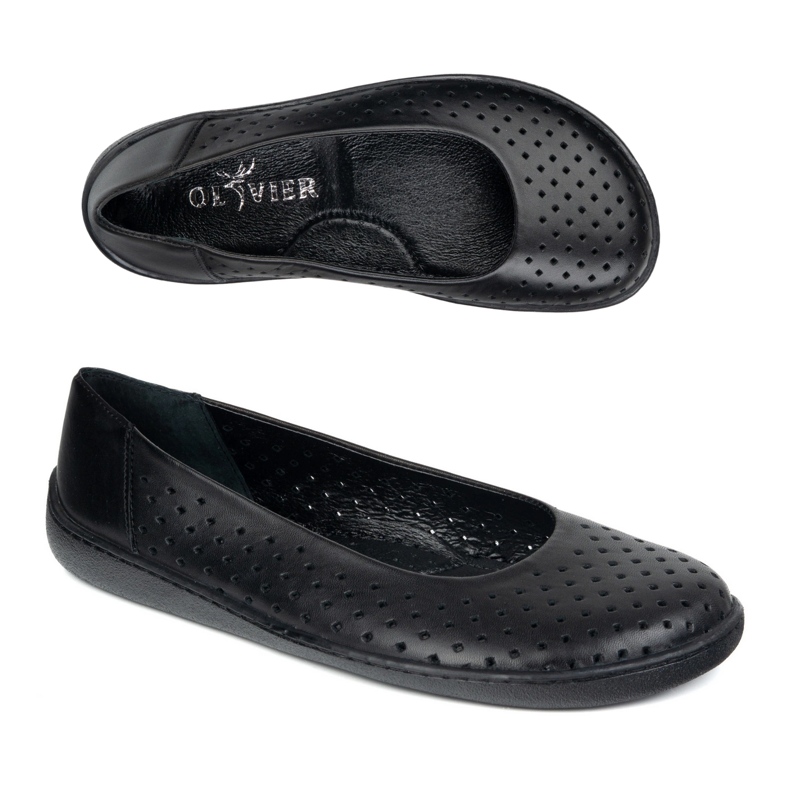 Olivier Naboso dámská čerpadla byla složena 1771pol černá perforovaná Olivier Naboso dámská čerpadla byla složena 1771pol černá perforovaná