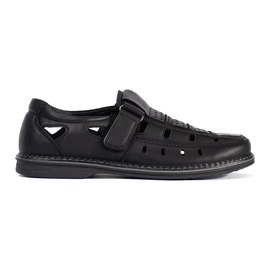 Openwork Shoes Black Men černá