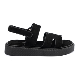 Seastar Černé sandály na platformě s výřezy černý