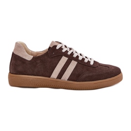 Zazoo N1068 Suede Low Dámské čokoládové tenisky hnědý Zazoo N1068 Suede Low Dámské čokoládové tenisky hnědý