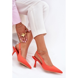 Dámské sandály na oranžovém kolíku oranžový Dámské sandály na oranžovém kolíku oranžový