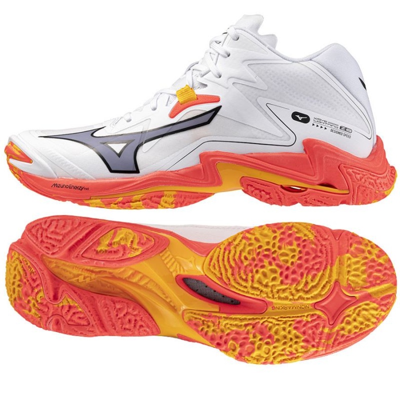 Mizuno Wave Lightning Z8 Mid V1GA240598 Volejbalové boty bílý
