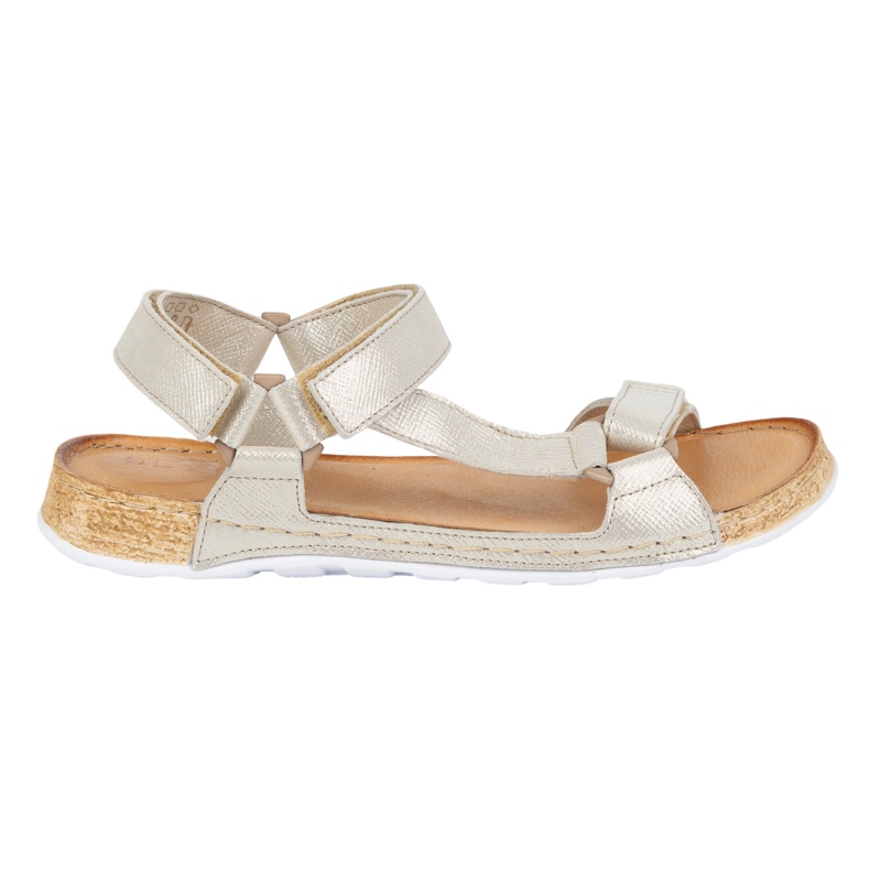 Olivier Dámské sandály nabosové Kallia Kallia Leather Golden zlatý Olivier Dámské sandály nabosové Kallia Kallia Leather Golden zlatý