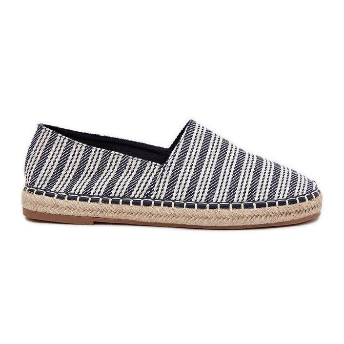 Pánské espadrilles s Braid Navy Blue modrý
