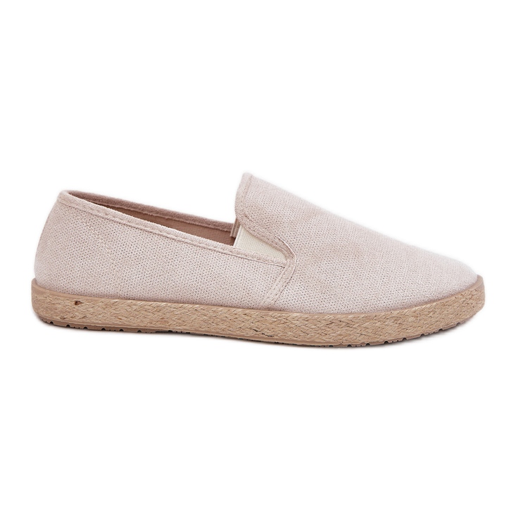 Pánské tenisky Espadrilles s ekologickou semišovou béžovou béžový