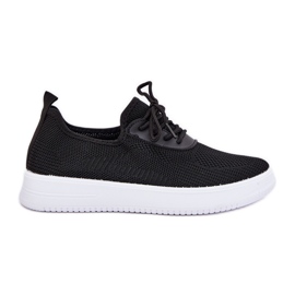 Material Slocked Sports Shoes na platformě ženská černá černý