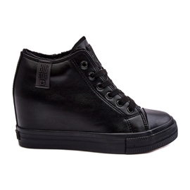 Dámské tenisky na klínové ekologické komoře Big Star MM274001 Black černý