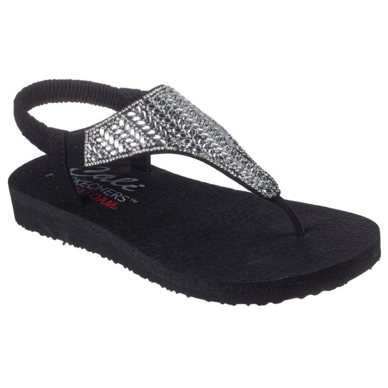 Sandály Skechers Meditation - Glamoous Muse v roce 119744 -blk černá