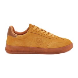 Big Star Dámské semišové tenisky Velká hvězda RR274846 Hi-Polish Yellow System žluť