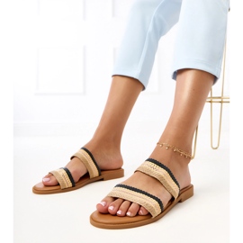 Stipéry černých žen s pletenými pruhy Rios černá