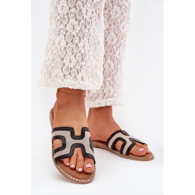 Boto Black Vereya Dámské ploché žabky černá Boto Black Vereya Dámské ploché žabky černá