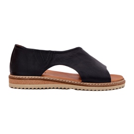 Dámské kožené sandály Artiker 46C1016 Black černý