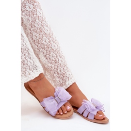 Boto Flops Flip Flip Flip Flip Flip Flip Flops Flops -Lows s tylovým lukem fialová