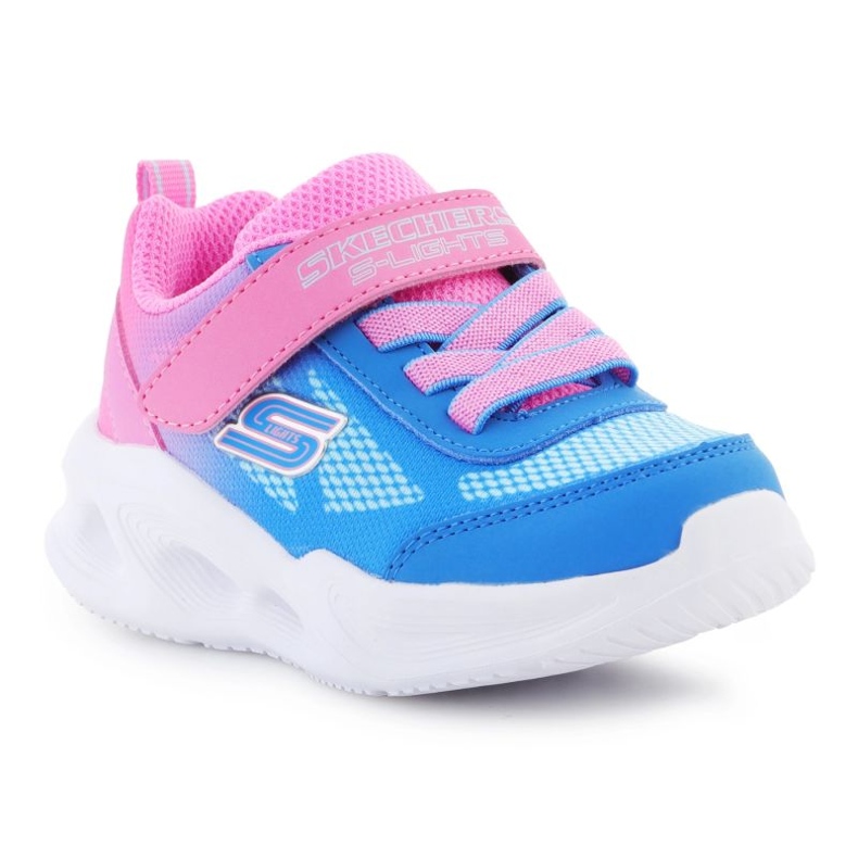 Skechers S Lights-Skechers Sola Glow-Ombre Deluxe JR 303714N-HPBL modrý