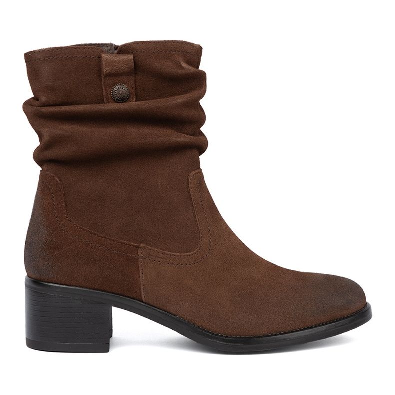 Hnědé kožené boty s zkrácenou horní Sergio Leone hnědý