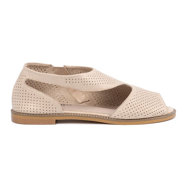 Goodin Zlaté sandály na ploché podrážce zlatý