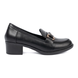 Shelvt Černá ženská bota s elegantní sponou černý